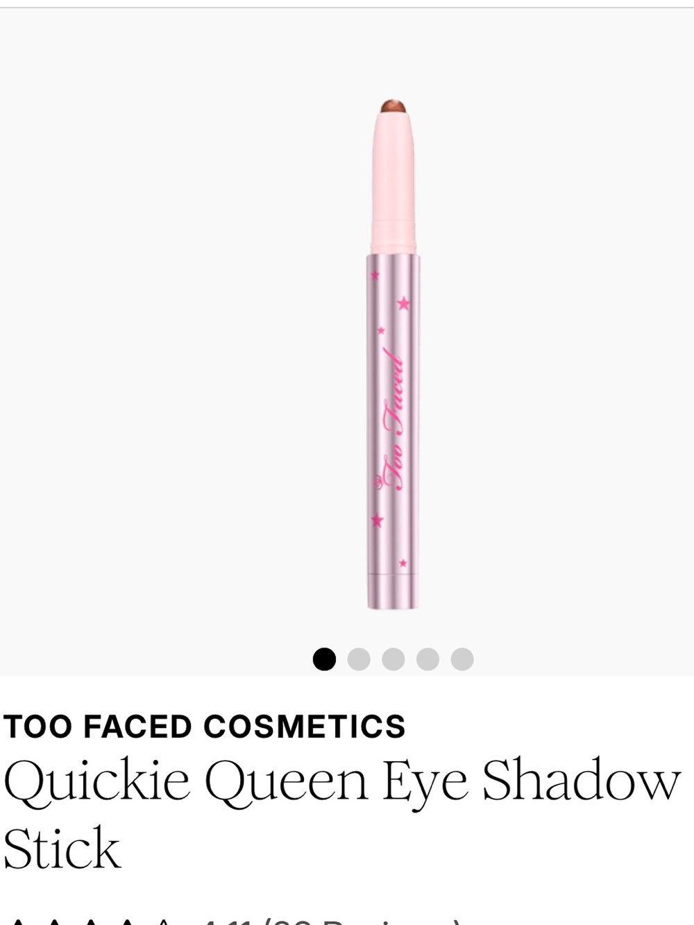 Too Faced Quickie Queen Eye Shadow Stick — Chocolate Sprinkles (Brown)